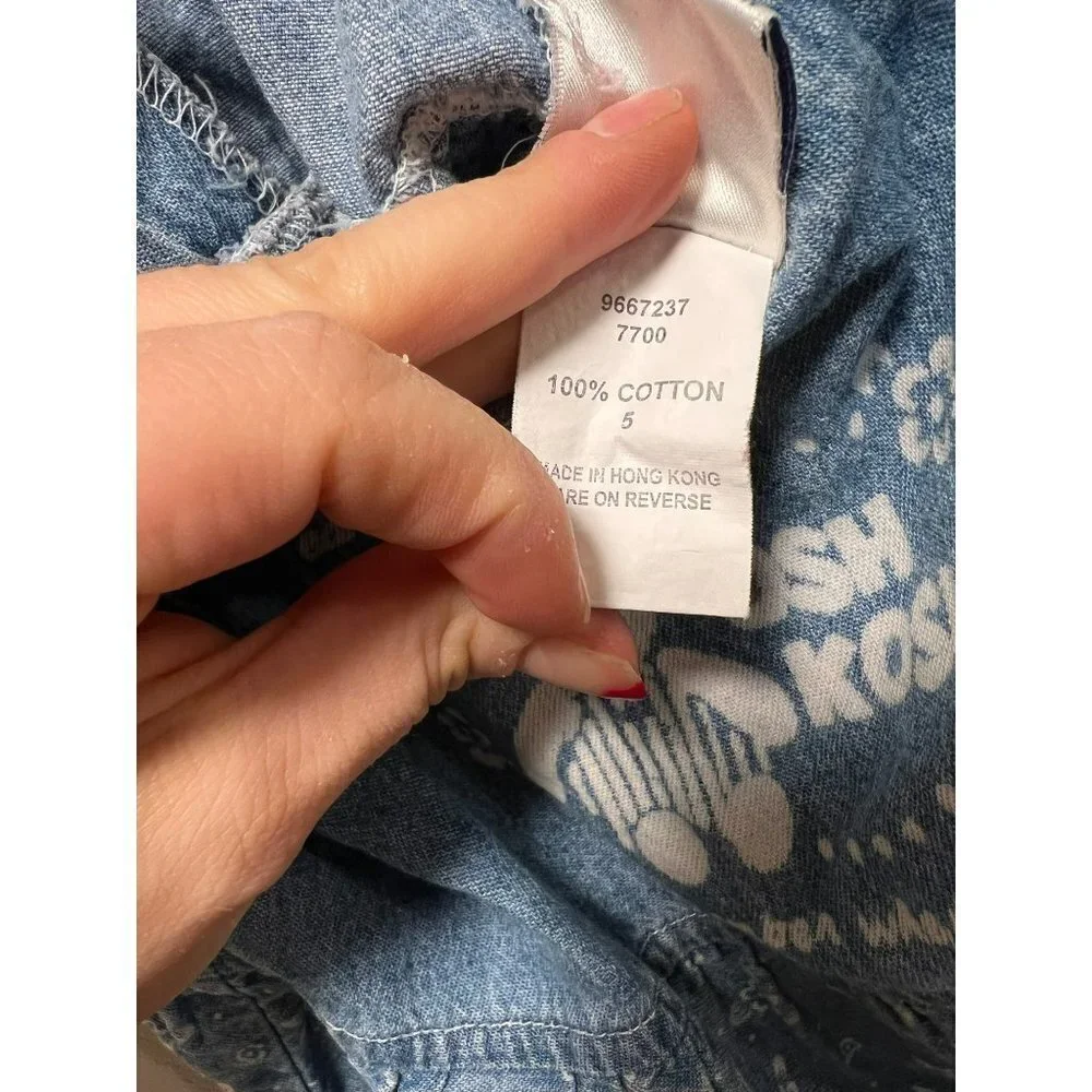 Oshkosh B'Gosh‎ | Vintage Denim Dress Teddy Bear Sz 5